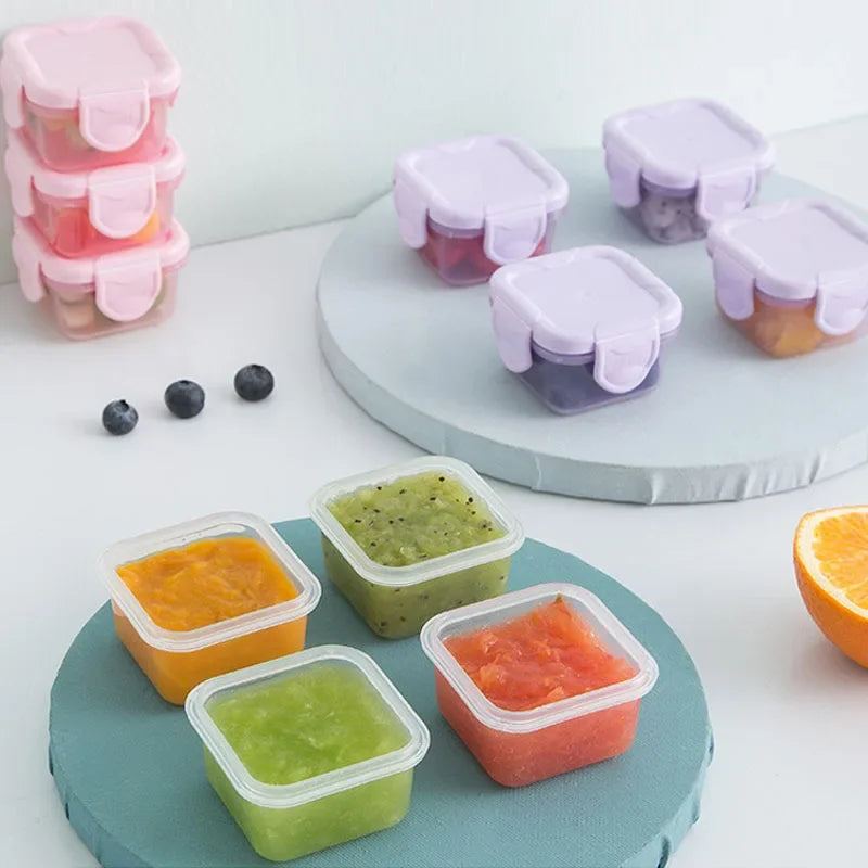 Mini boîtes de conservation – Lot de 4 contenants pour repas bébé