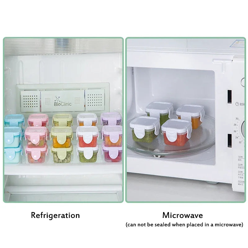 Mini boîtes de conservation – Lot de 4 contenants pour repas bébé