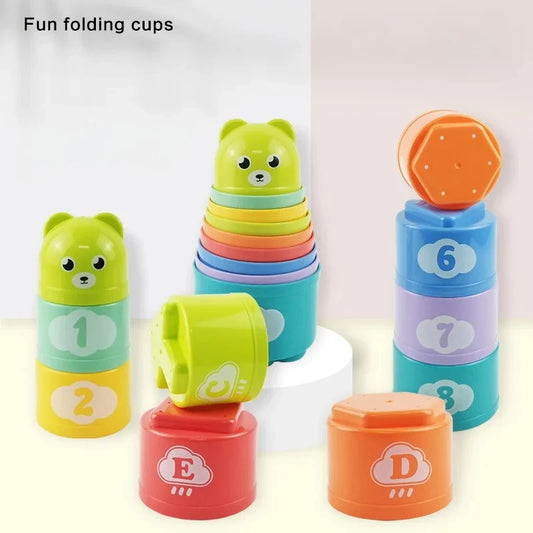 Jeu d’empilement éducatif – Tasses colorées Montessori