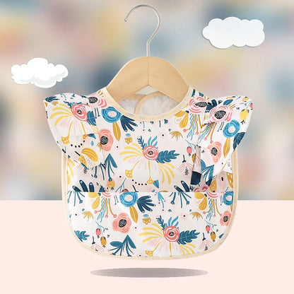 Bavoir imperméable anti-salissures , manches à volants