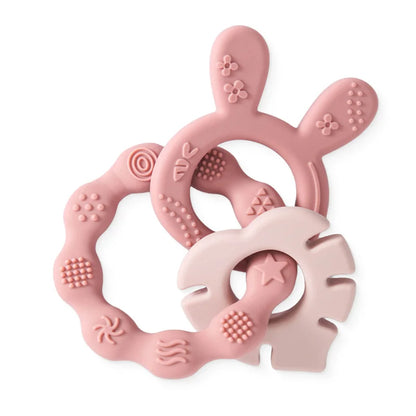 Anneau de dentition bébé – Silicone doux & oreilles de lapin pour soulager les gencives