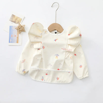 Bavoir tablier imperméable à manches longues – Ultra doux & couvrant