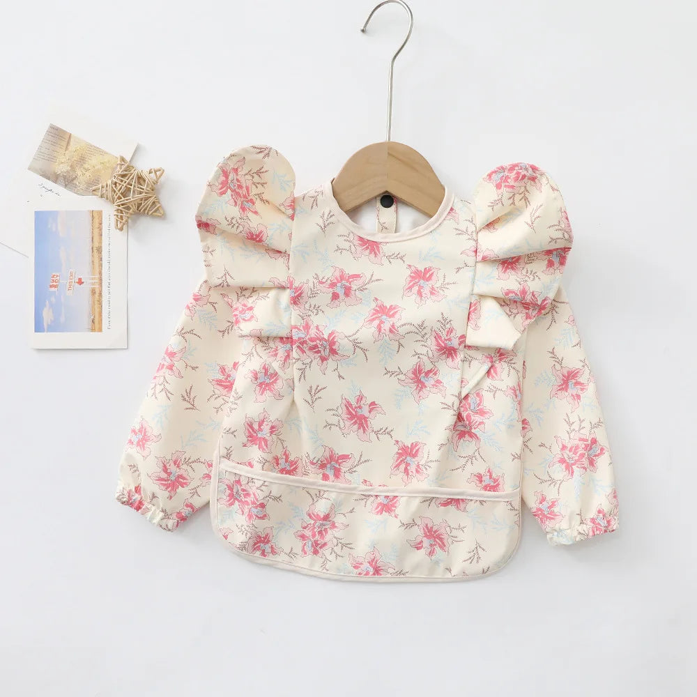 Bavoir tablier imperméable à manches longues – Ultra doux & couvrant