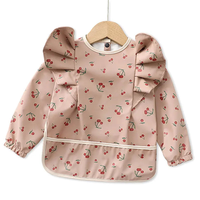 Bavoir tablier imperméable à manches longues – Ultra doux & couvrant
