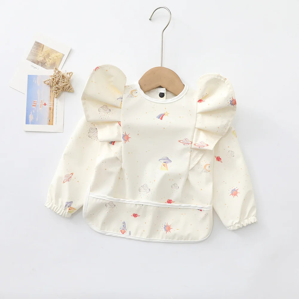 Bavoir tablier imperméable à manches longues – Ultra doux & couvrant