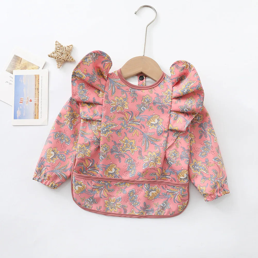 Bavoir tablier imperméable à manches longues – Ultra doux & couvrant