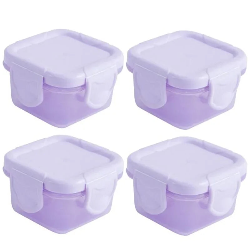 Mini boîtes de conservation – Lot de 4 contenants pour repas bébé