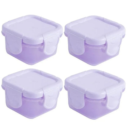 Mini boîtes de conservation – Lot de 4 contenants pour repas bébé
