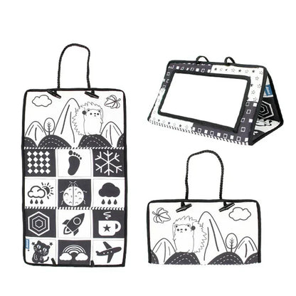Livre sensoriel bébé - Eveil visuel noir & blanc avec motifs contrastés (dès la naissance)