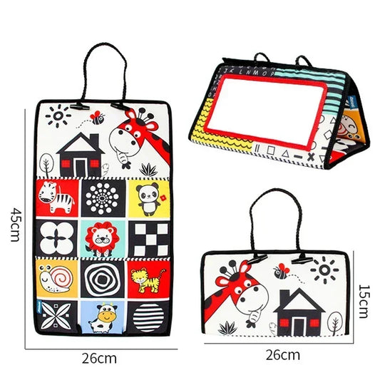 Livre sensoriel bébé - Eveil visuel noir & blanc avec motifs contrastés (dès la naissance)