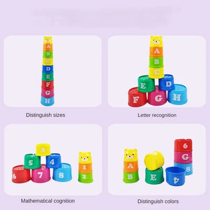 Jeu d’empilement éducatif – Tasses colorées Montessori