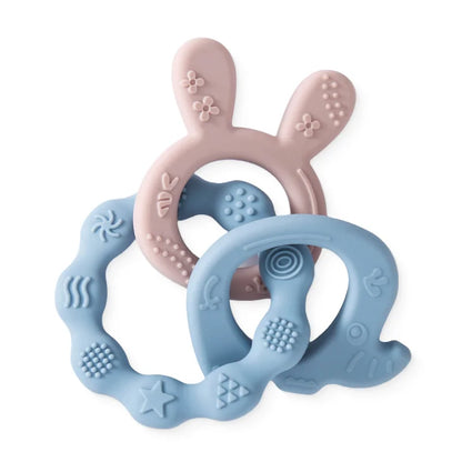 Anneau de dentition bébé – Silicone doux & oreilles de lapin pour soulager les gencives