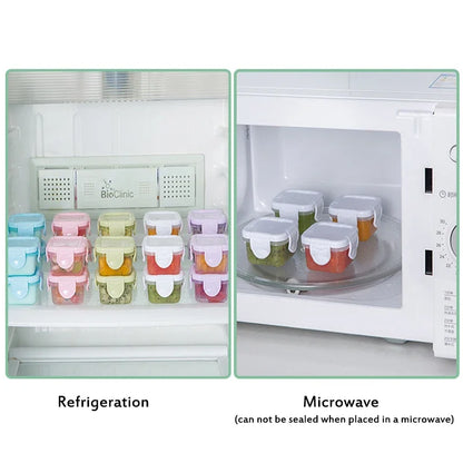 Mini boîtes de conservation – Lot de 4 contenants pour repas bébé