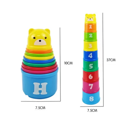 Jeu d’empilement éducatif – Tasses colorées Montessori