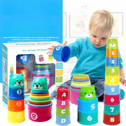 Jeu d’empilement éducatif – Tasses colorées Montessori