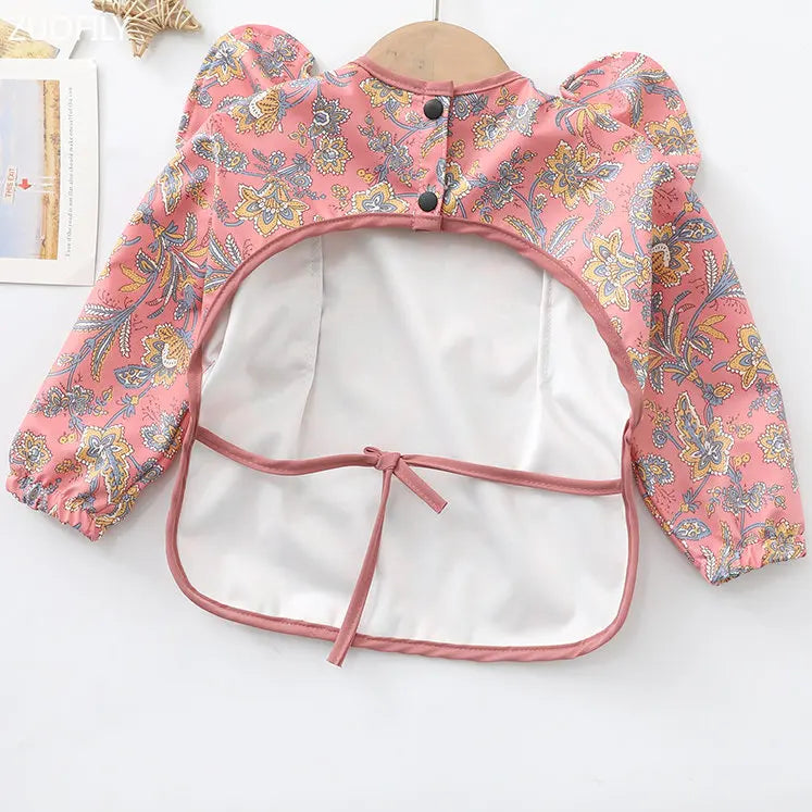 Bavoir tablier imperméable à manches longues – Ultra doux & couvrant