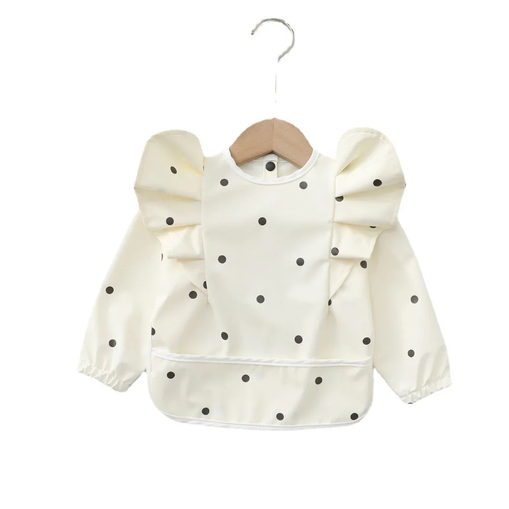 Bavoir tablier imperméable à manches longues – Ultra doux & couvrant