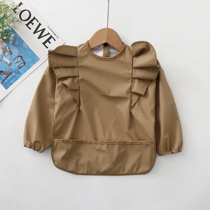 Bavoir tablier imperméable à manches longues – Ultra doux & couvrant
